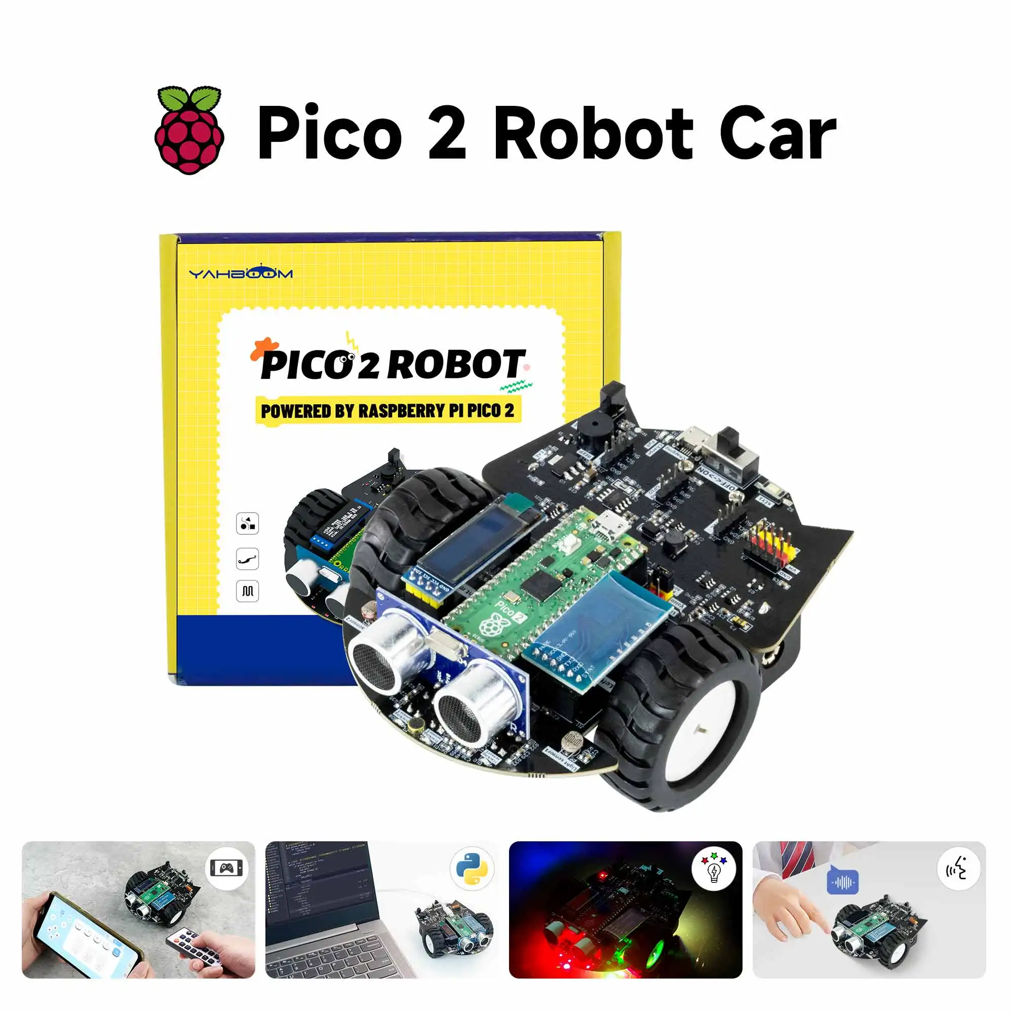 Raspberry Pi Pico2 Roboterauto DIY Roboter-Elektronik-Kit Bildung – Bild 6