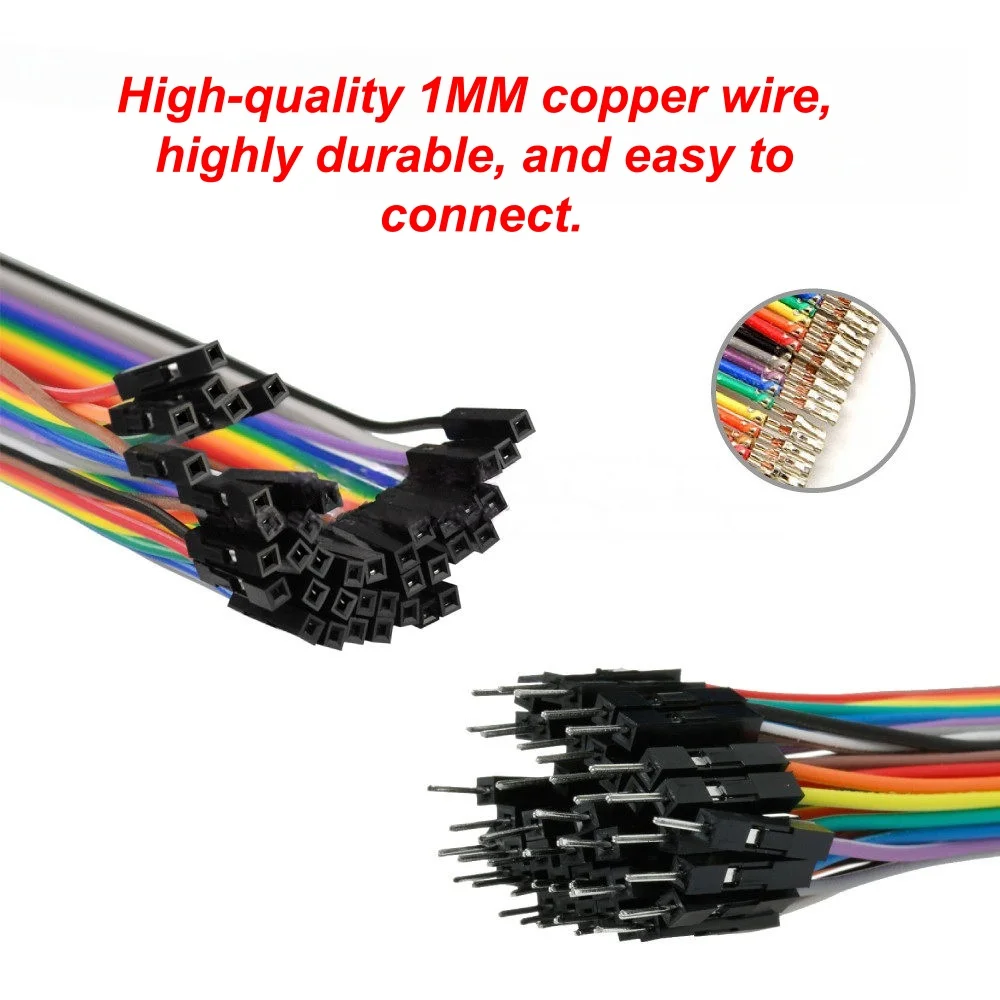 Dupont-Kabel 10CM 20CM 30CM 40-Pin Stecker auf Stecker + Stecker – Bild 3