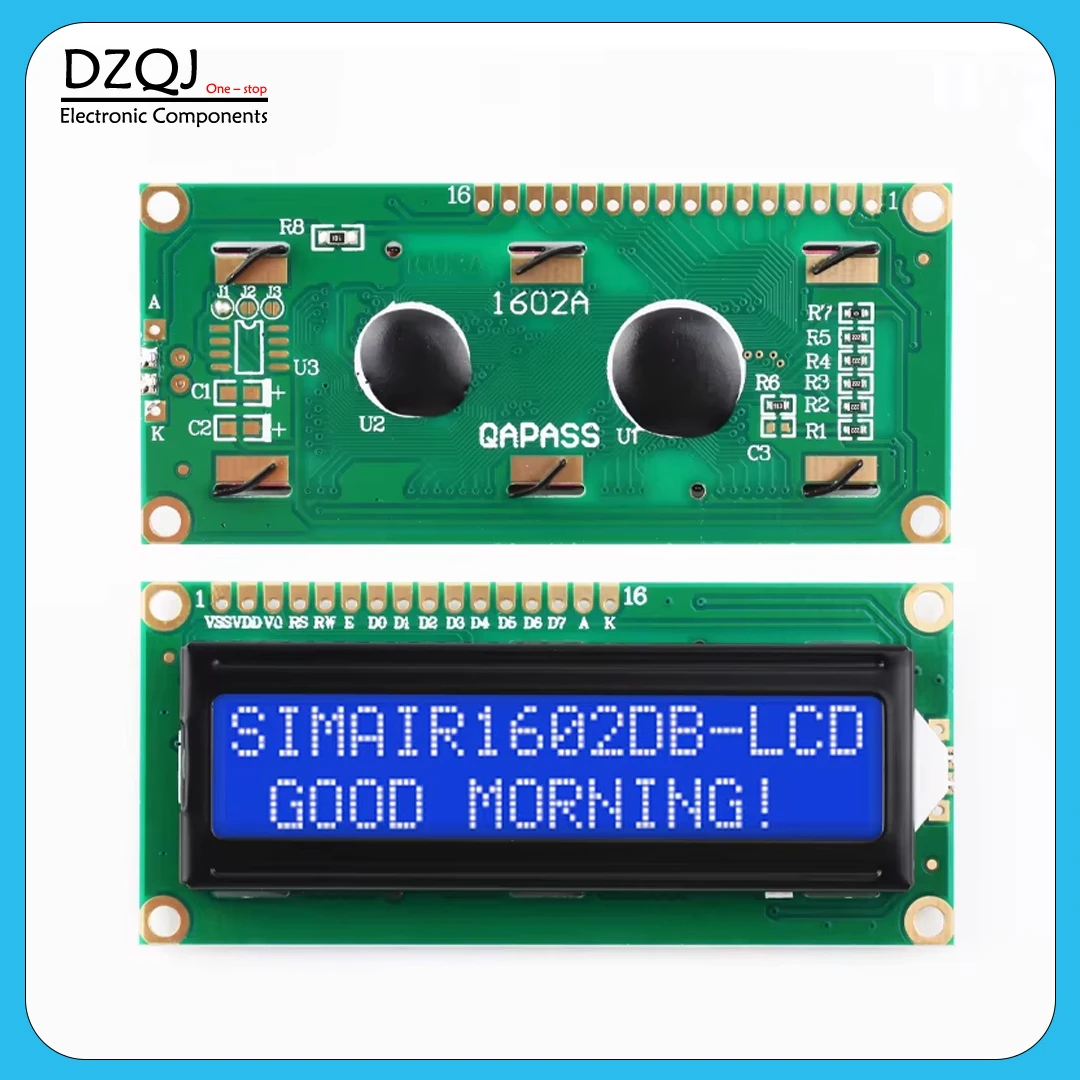 LCD1602 1602A 16x2 Zeichen-Displaymodul Blau Gelb Grün Grau – Bild 4