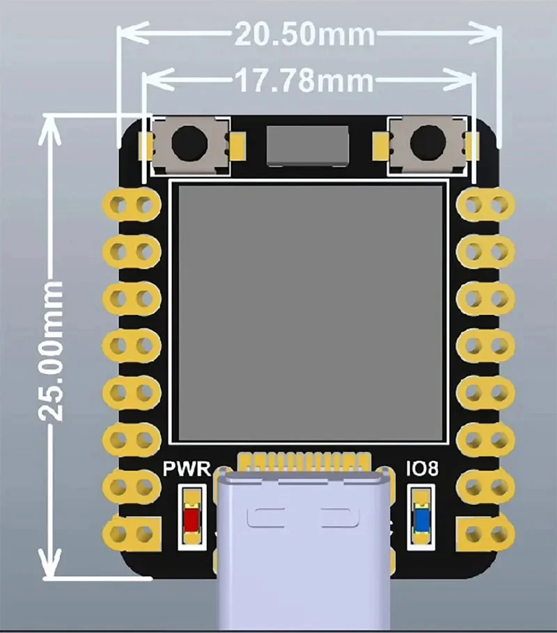 ESP32-C3 Entwicklungsboard mit 0,42 Zoll OLED-Modul Keramikantenne – Bild 6