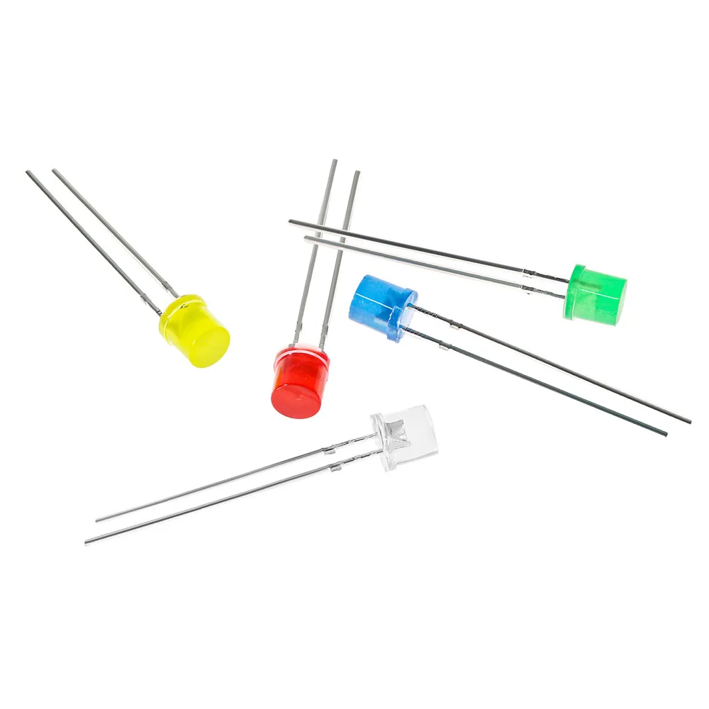 5MM F5 Flache LED-Kits 5 Farben Rot/Gelb/Blau/Grün/Weiß – Bild 2
