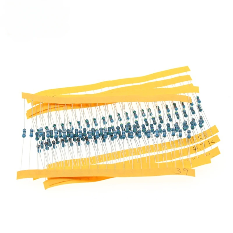 64 Werte 1/4W Metallfilm-Widerstandskit 1R-10M Ohm 1% (1280 Stück) – Bild 3