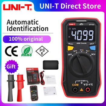 UNI-T UT123 Mini-Digitalmultimeter; AC-DC-Spannungsmesser; Widerstandstester (Ohm) Temperaturtester