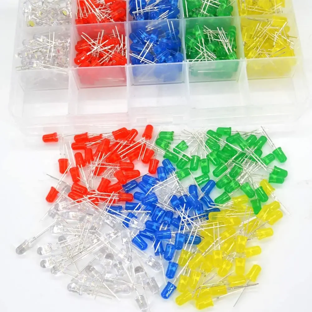 Lot 3mm 5mm F3 F5 Runde LED Ultra Helle Weiß Grün Gelb blau Weiß Rot Leuchtdiode Für Diy Kit (100 Stück)