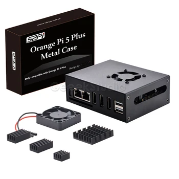 Orange pi 5 plus Metalls chutz hülle mit geräuscharmen Kühlventilator-Kühlkörpern
