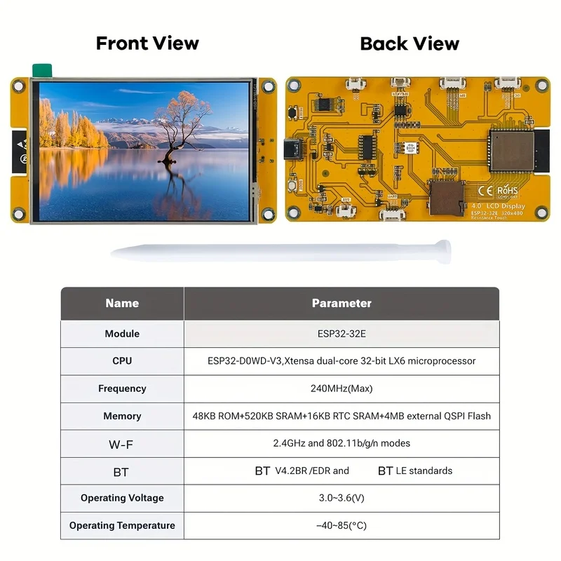 ESP32 LVGL WiFi Bluetooth Entwicklungsboard 2,4/2,8/3,5 Zoll TFT LCD – Bild 3