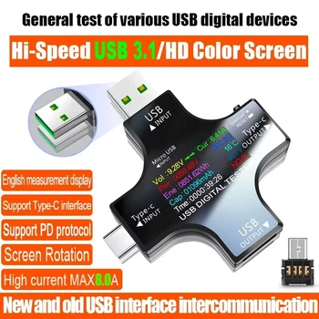 USB-Tester DC Typ-C PD Digital Voltmeter Amper Spannung Strom Monitor Amperemeter Detektor Power Bank