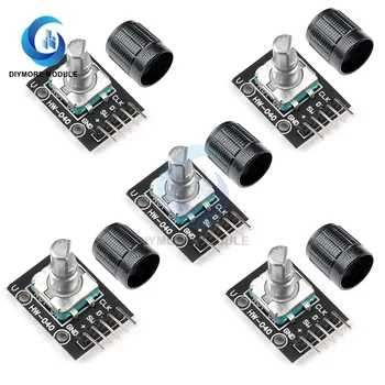 Rotary Encoder Modul KY-040with 15x 16,5mm Potentiometer Drehknopf Kappe für Arduino (5 Stück)