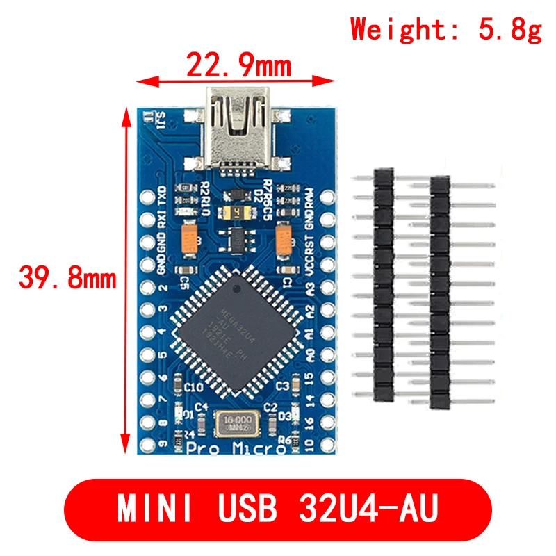 Pro Micro ATmega32U4 5V 16MHz Ersetzen ATmega328 Für Arduino Pro Mini – Bild 4