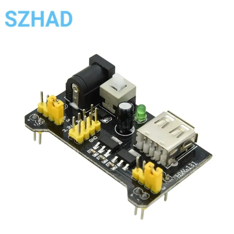 Mb102 löt freies Steck brett Netzteil modul 3,3 V/5V DIY (10 Stück) – Bild 5