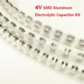47uF 100uF 220uF 4V SMD Aluminium-elektrolytkondensator-Sortiment-Kit-Set, 3 Werte * 20 Stück = 60 (60 Stück)