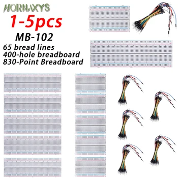 MB-102 Prototyp-Breadboard 400 830 Punkte lötfreies PCB-Breadboard Überbrückungsdrähte Kabelbrett DIY