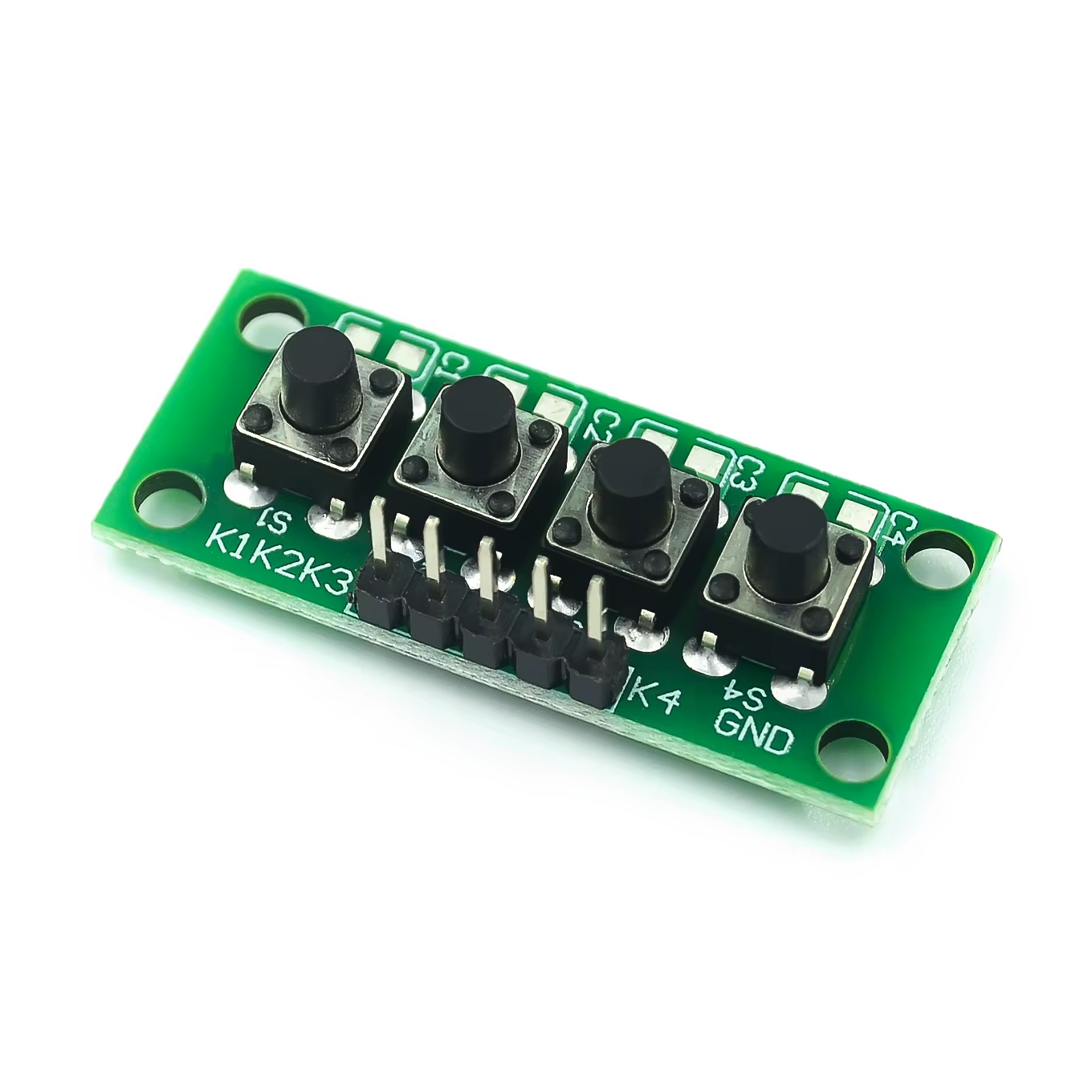 DIY Kit 1x4 4 unabhängige Tasten Tastatur Tastaturmodul Mcu für Arduino Student Class Design Abschlussprojekt