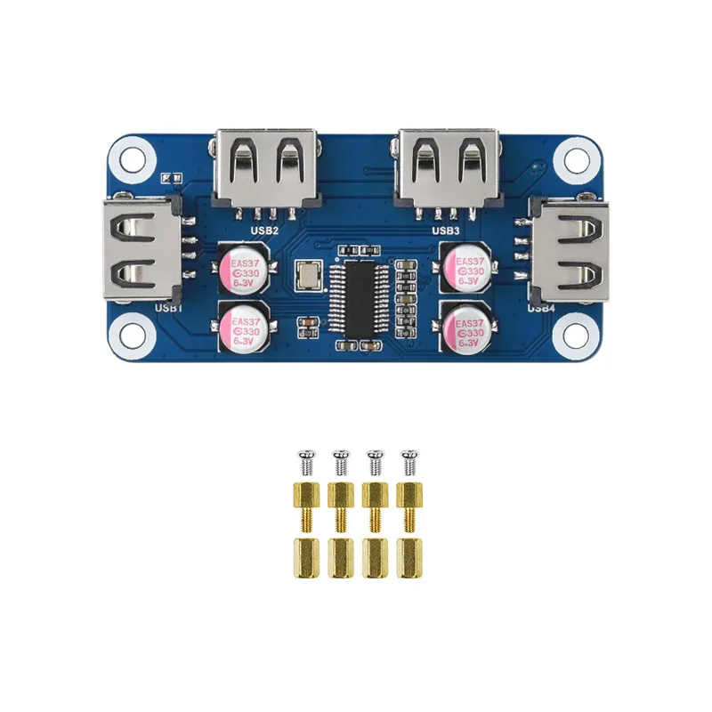 Raspberry Pi Zero USB HUB HAT (B) Erweiterungsplatine 4x erweiterte USB 2.0-Anschlüsse optionale USB HUB BOX