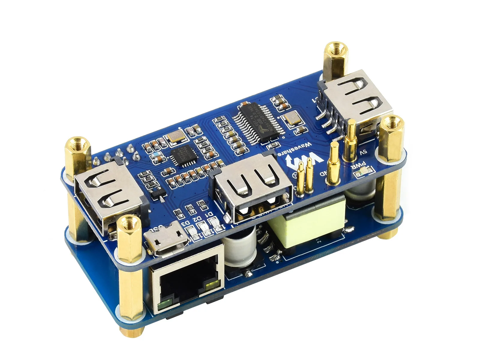 PoE Ethernet / USB HUB HAT Ethernet / USB HUB HAT (B) für Raspberry – Bild 5
