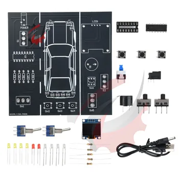 DIY Elektronik-Projekt Autofahrer-Simulator-Set STEM Lötpraxis Auto-Fahrsimulation Lötset für Schulbildung