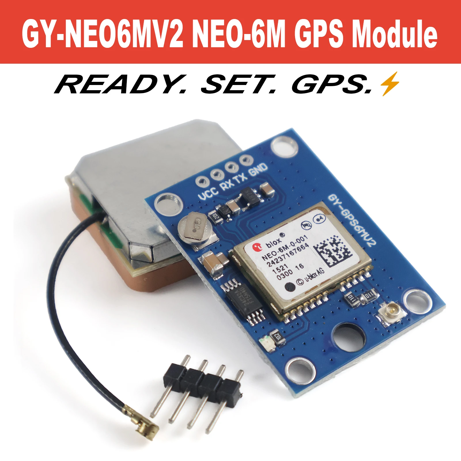 NEO6MV2 NEO-6M GPS-Modul mit Hoher Empfindlichkeit EEPROM Keramik-Antenne Hot Start für Drohne FPV Arduino