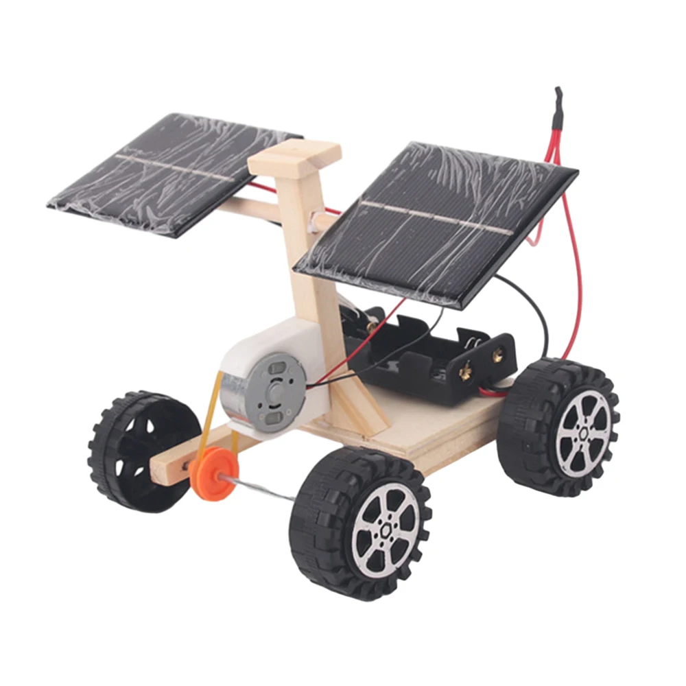 DIY Holz Solar Fernbedienung Rennwagen Modell Kinder DIY Kreative Kit – Bild 2