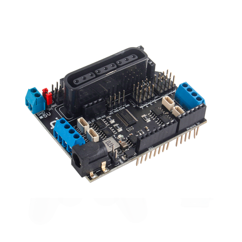 PS2 Joystick Shield Board 5-12 V mit 4 Kanälen Motoren und 8 Kanälen Servos Programmierbarer Roboter