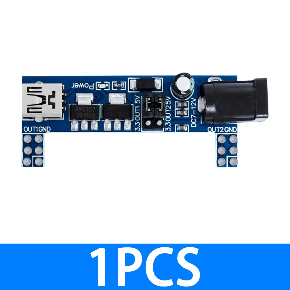 MB-102 Breadboard-Stromversorgungsmodul / MB102 Weißes Breadboard-Spezial-Stromversorgungsmodul 2-Wege 3,3V 5V