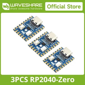 Waveshare RP2040-Zero basierend auf Raspberry Pi Mikrocontroller RP2040. Ein kostengünstiges (3 Stück)
