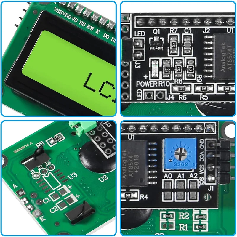 LCD1602 1602 LCD-Modul Blau/Gelb Grüner Bildschirm 16x2 Zeichen – Bild 3