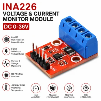 INA226 Spannungs- und Strommodul DC 0-36 V Strom- und Spannungsüberwachungssensormodul I2C-Schnittstelle