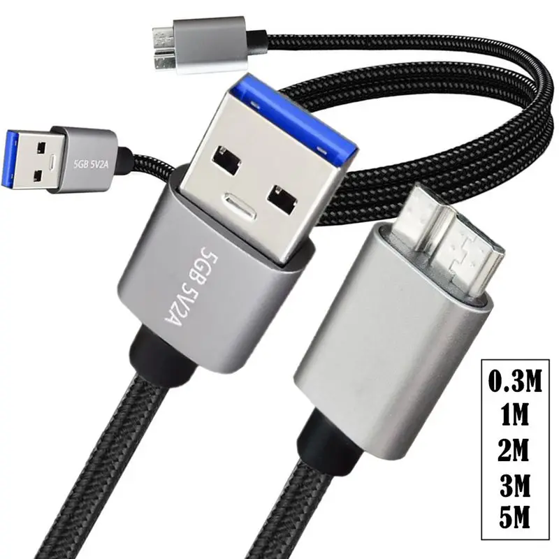 0,3m 1m 2m 3m 5m Micro USB 3.0 Datenkabel, USB 3.0 A Stecker auf Micro – Bild 2