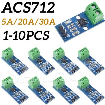 ACS712 5A 20A 30A Hall Strom Sensor Modul ACS712 Modell Für Arduino AC DC Strom erkennung Bord