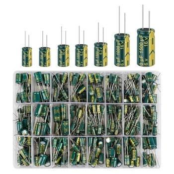 15/24/36 Werte 225/460/925 Stück Aluminium-Kondensatoren-Set 16V-50V Aluminium-Elektrolyt-Kondensatoren