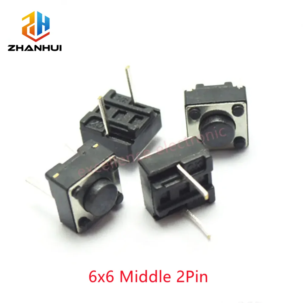 6x6mm Taktil-Schalter-Set, 10 Modelle (4,3-13mm) DIP & SMD (100 Stück) – Bild 5