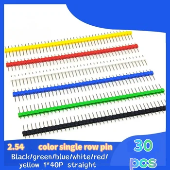 40-polige, zerbrechliche Stiftleiste, 2,54 mm, einreihiger Stecker, Steckverbinder-Set (30 Stück)