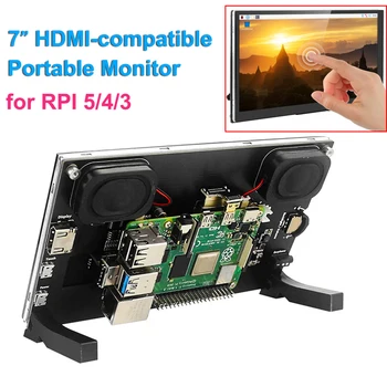 Raspberry Pi 5 7 zoll IPS Touchscreen Monitor 1024X600 HDMI-kompatibel LCD Modul Mini PC Tragbare Monitor