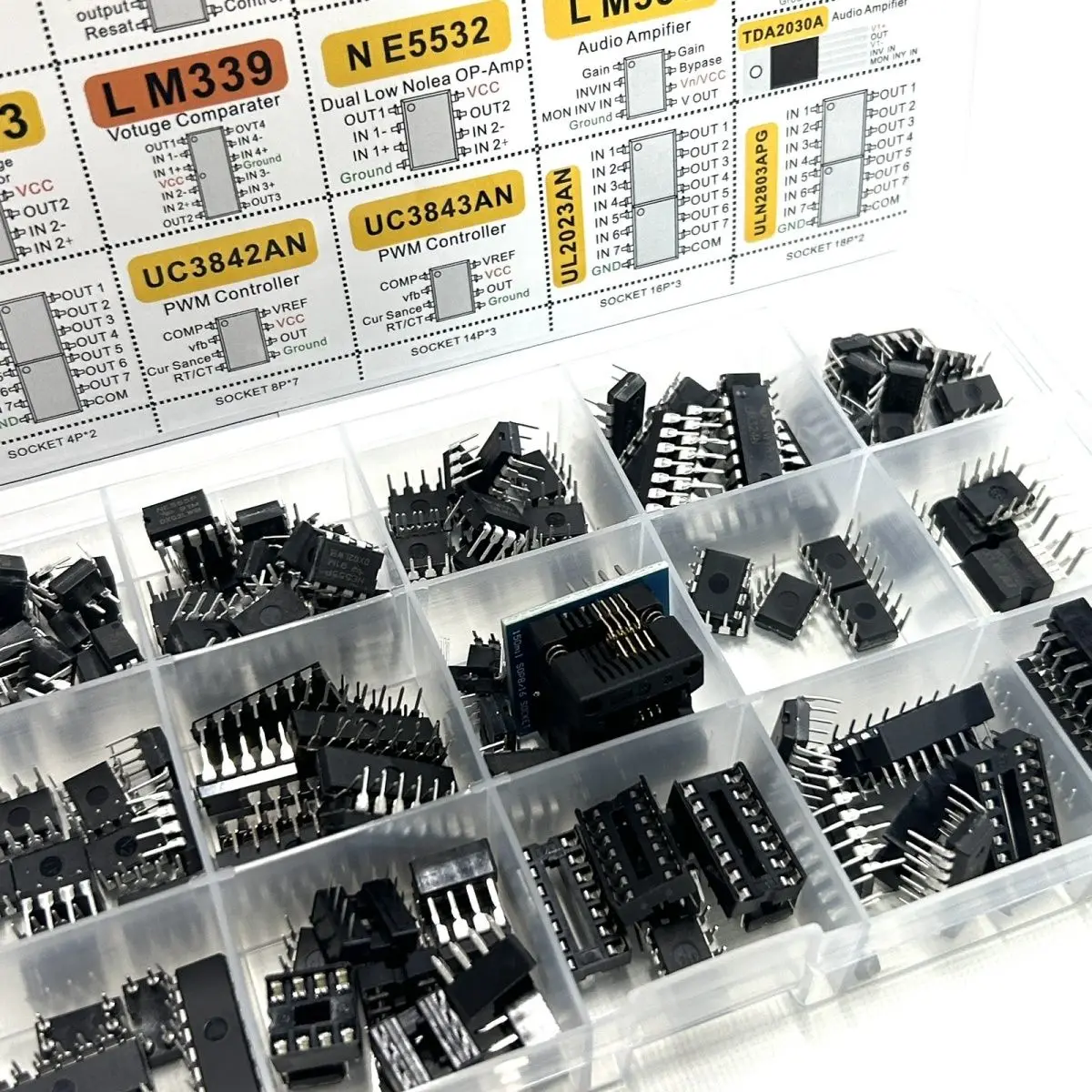 Sortiment IC-Chip-Kit Operationsverstärker Oszillator (150 Stück) – Bild 4