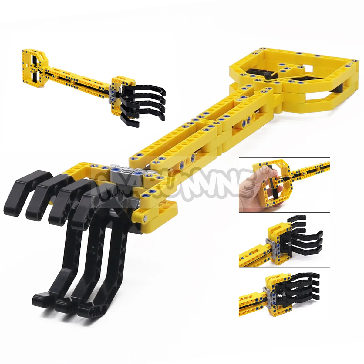 MARUMINE 128-teiliges Roboterarm MOC Baustein-Set Programmierbare Bausteine DIY Konstruktions-Montage
