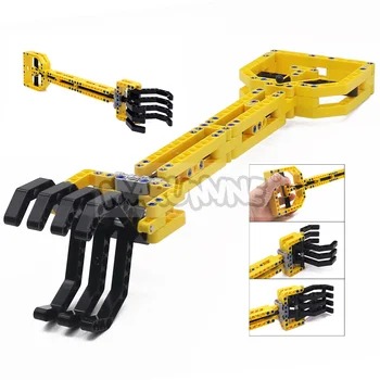 MARUMINE 128-teiliges Roboterarm MOC Baustein-Set Programmierbare Bausteine DIY Konstruktions-Montage
