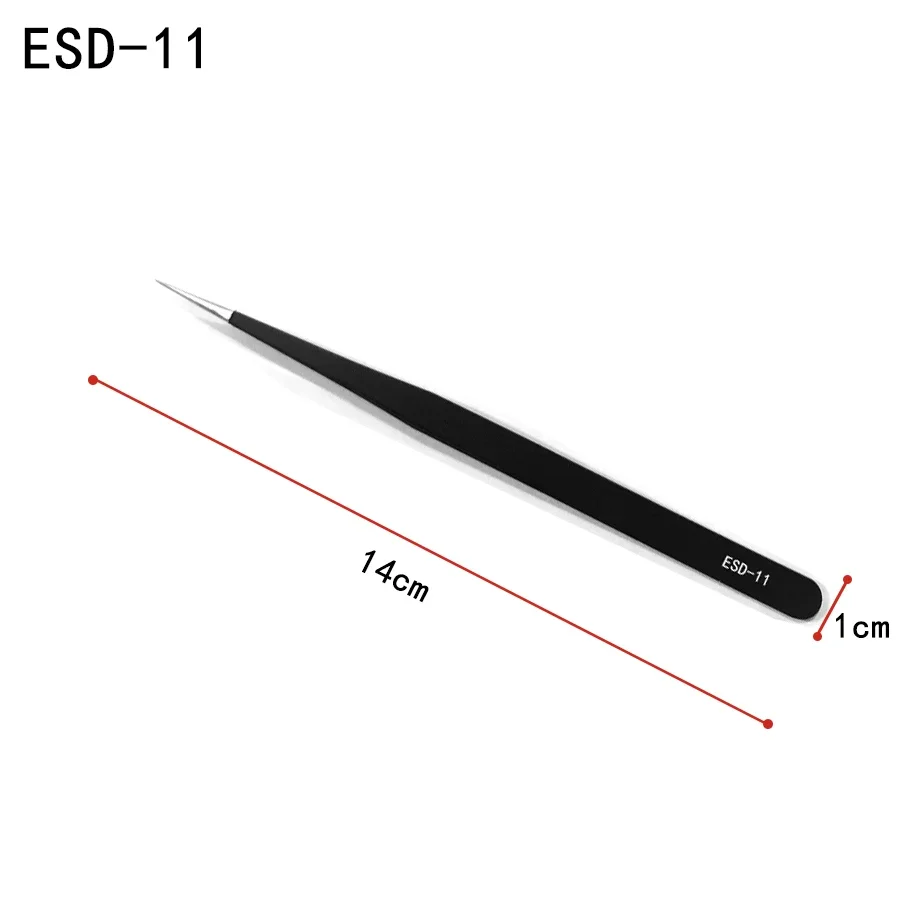 Präzision Pinzette Set ESD Anti-Statische Edelstahl Pinzette Reparatur – Bild 5