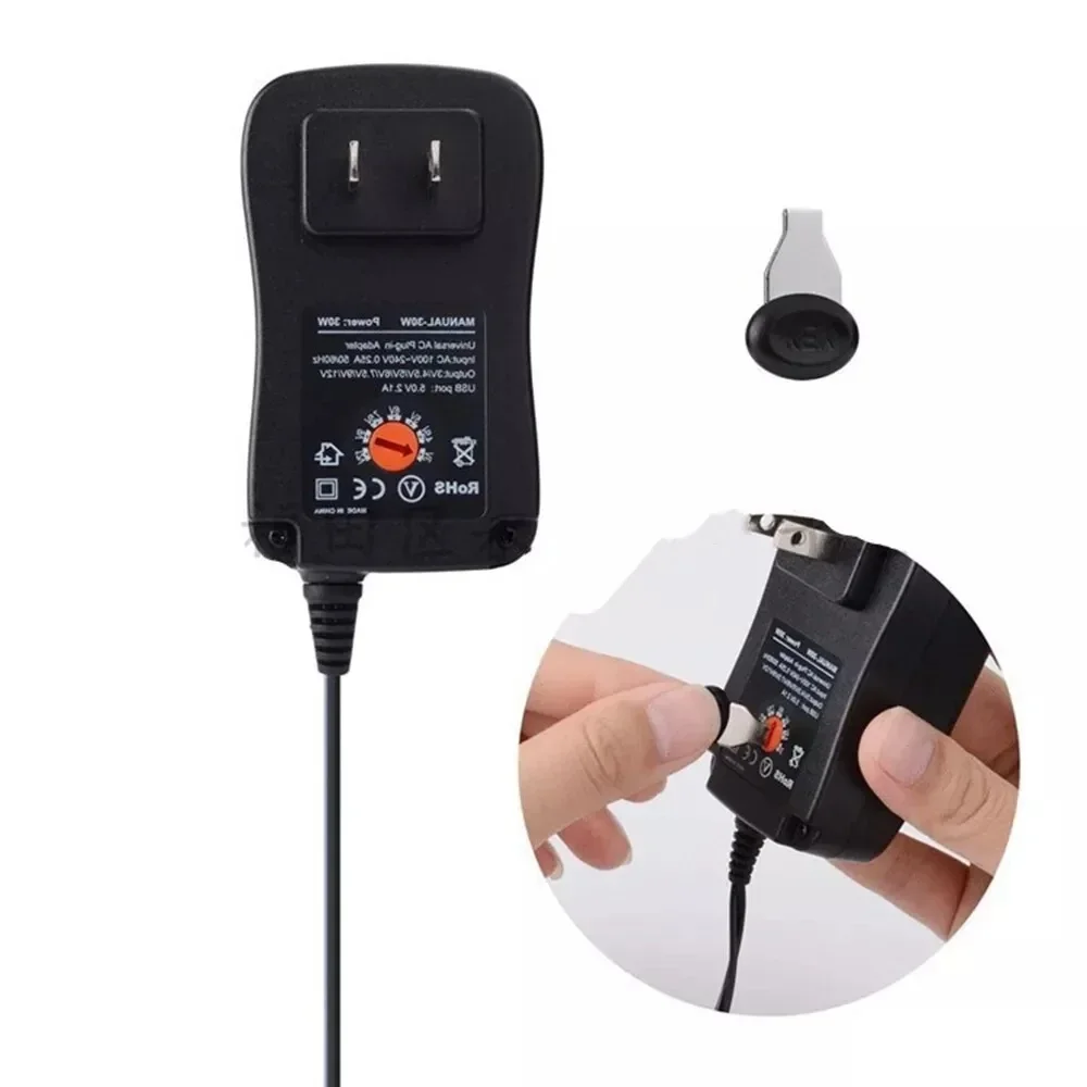 DC 3V 4,5V 5V 6V 7,5V 9V 12V 30W Adapter US EU UK AU Einstellbare – Bild 5