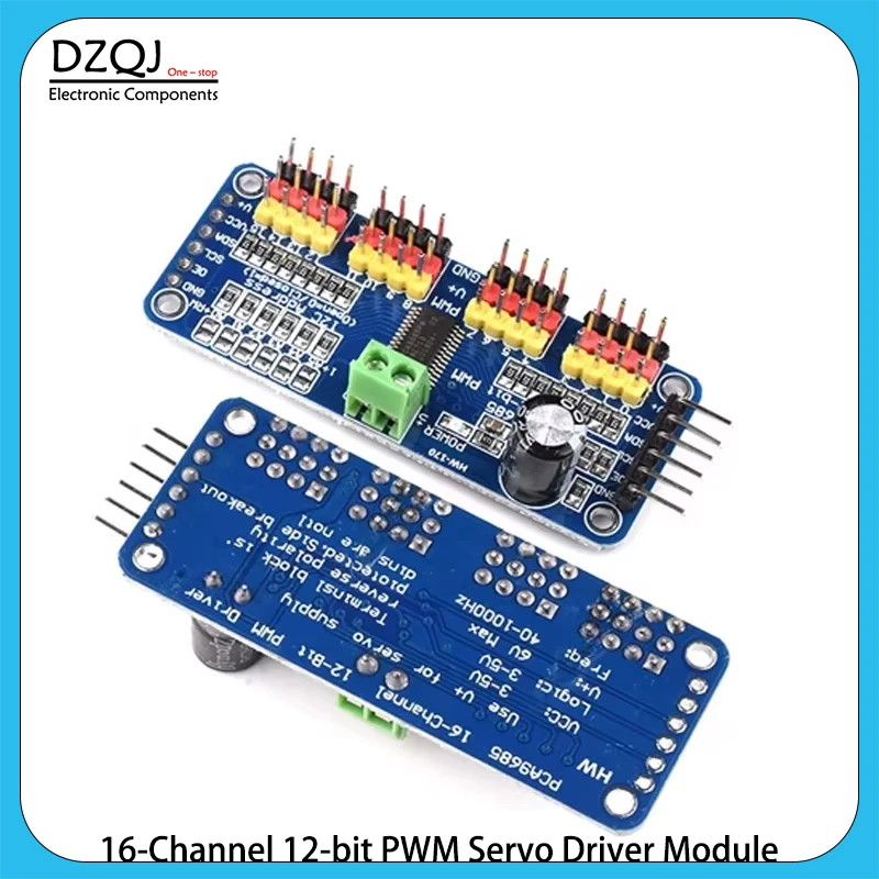 PCA9685PW 16-Kanal 12-Bit PWM/Servo-Treiber-I2C-Schnittstelle PCA9685-Modul Raspberry Pi Shield-Modul