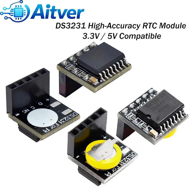 DS3231 Hochpräzises RTC-Modul 3,3 V 5 V Echtzeituhr für Arduino Raspberry Pi ESP32 DIY-Projekte