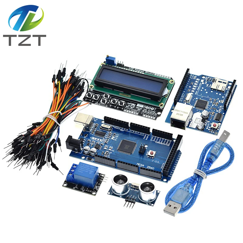 Mega 2560 r3 für Arduino KIT + HC-SR04 + Steckbrettkabel + Relaismodul – Bild 4