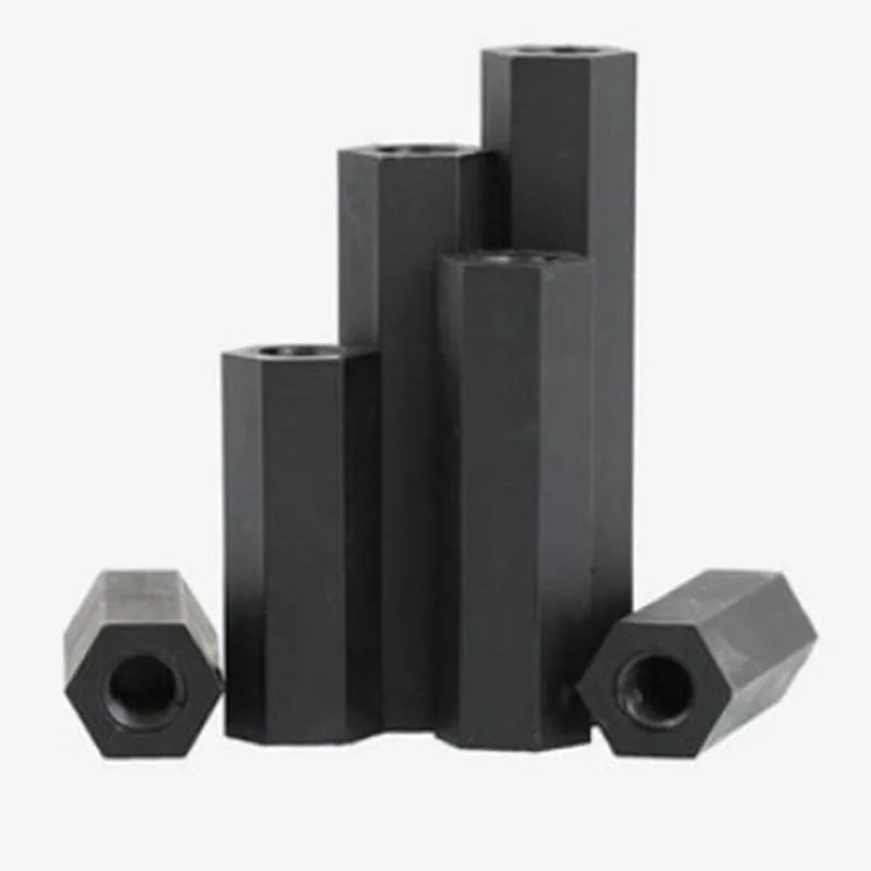 Nylon-Abstandshalter, Buchse auf Buchse, M2 M2.5 M3 M4 *L, weiß, schwarz, PCB-Nylon-Abstandshalter
