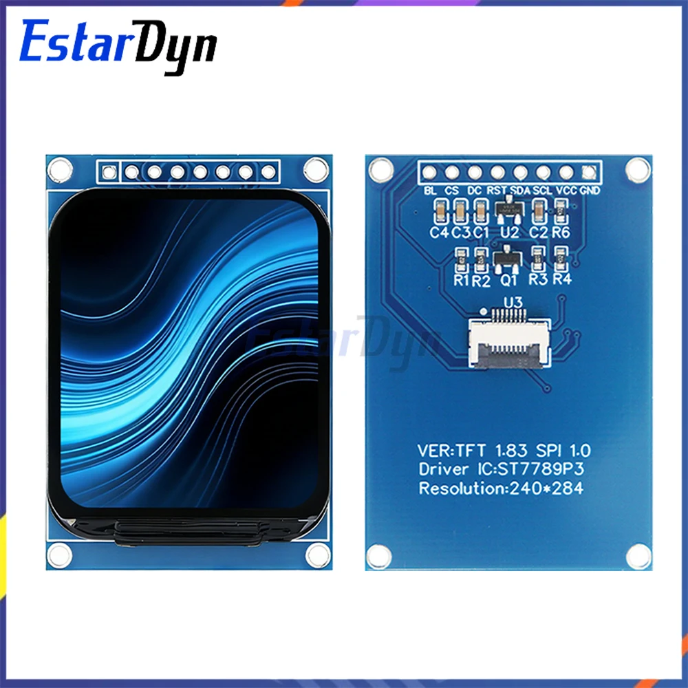 1,83 Zoll ST7789 TFT LCD-Display 240x284 Auflösung Farbbildschirm SPI-Modul mit Vollem Betrachtungswinkel