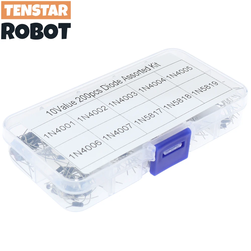 10 Werte Gleichrichterdioden-Sortiment-Set 1N4001 1N4002 (200 Stück) – Bild 5