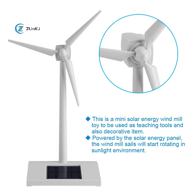 Solar Wind Generator Modell Geschenk Ausstellung Stand Windmühle Pädagogische Montage Kit Desktop Dekoration
