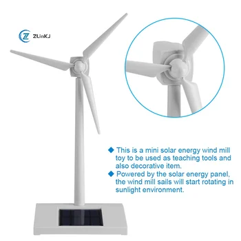 Solar Wind Generator Modell Geschenk Ausstellung Stand Windmühle Pädagogische Montage Kit Desktop Dekoration