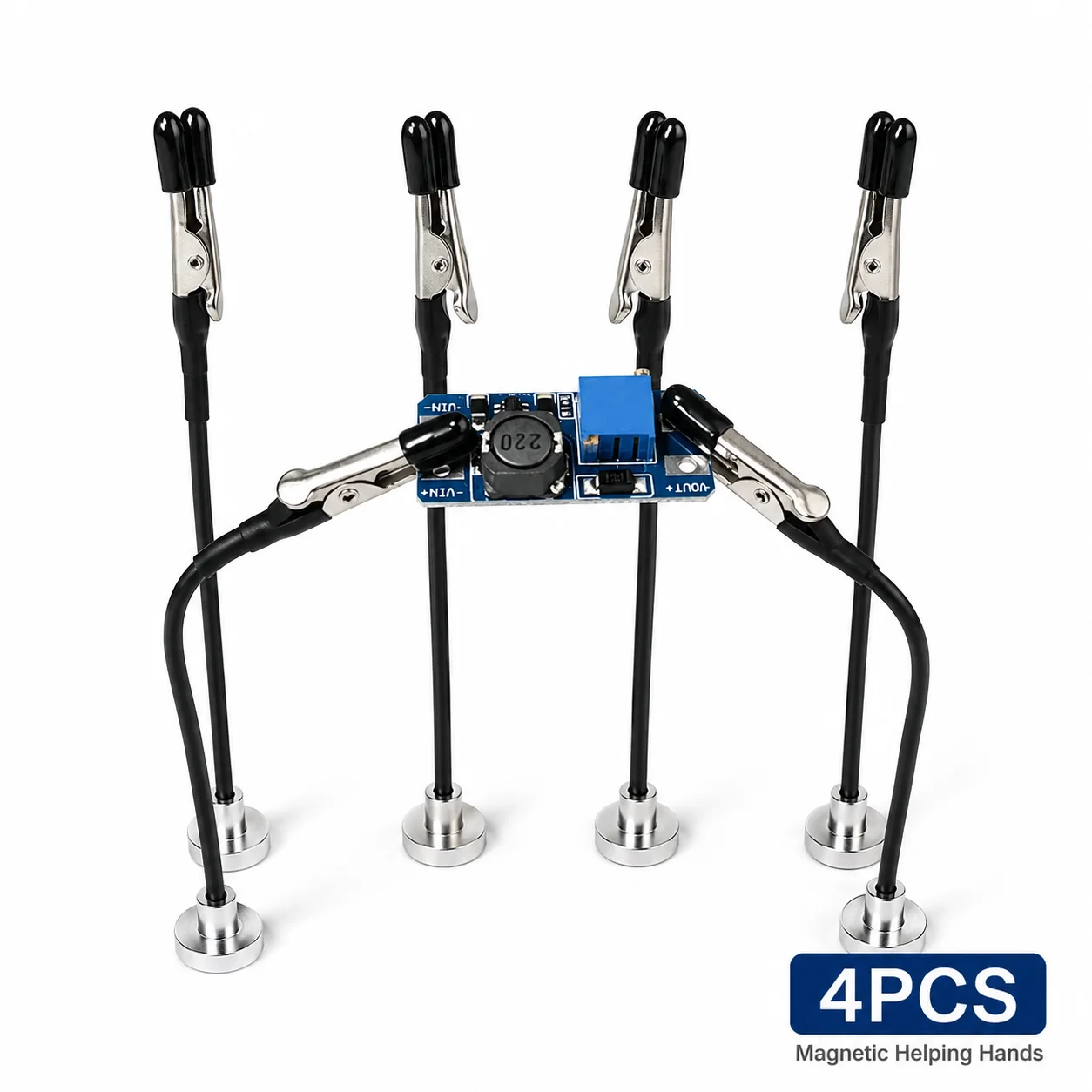Dritte Hand zum Löten, 4-teiliger flexibler Arm mit magnetischer – Bild 2