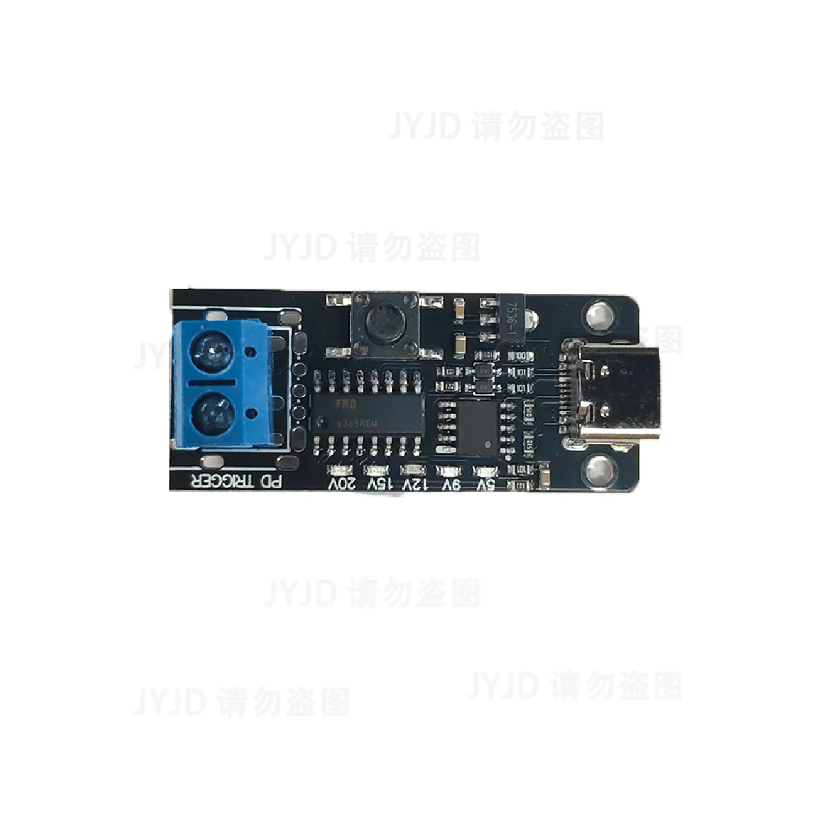 100W 5A USB-C Fast Charge Trigger Board Modul PD/QC Decoy Board USB Typ-c PD 2.0 3.0 Power Delivery Boost