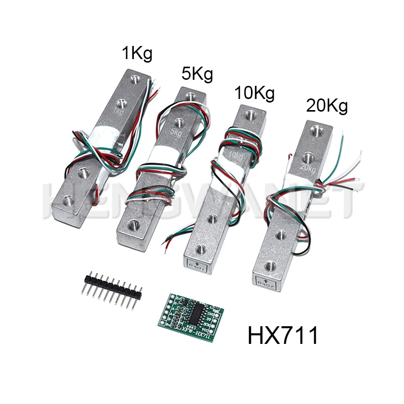 HX711 Wägezelle 1KG 2KG 5KG 10KG 20KG AD-Modul Gewichtssensor Elektronische Waage Aluminiumlegierung