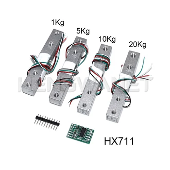 HX711 Wägezelle 1KG 2KG 5KG 10KG 20KG AD-Modul Gewichtssensor Elektronische Waage Aluminiumlegierung